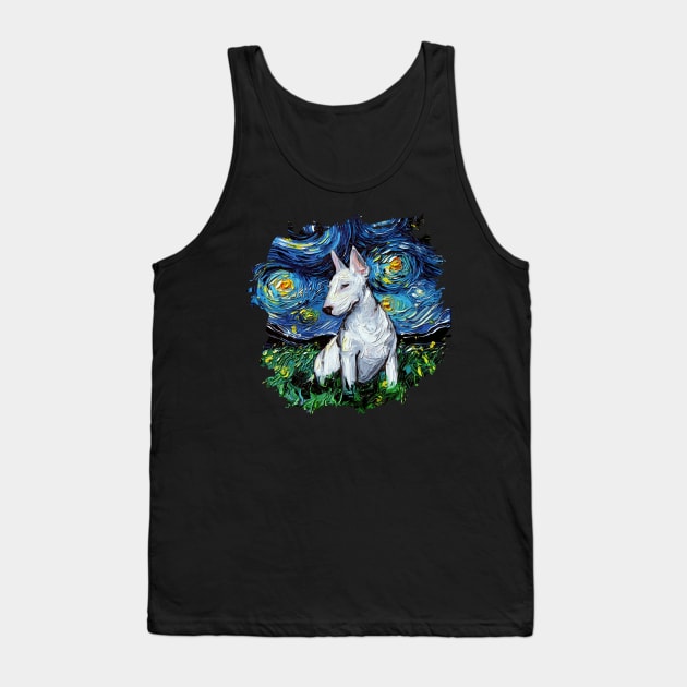 Bull Terrier Night with border Tank Top by sagittariusgallery